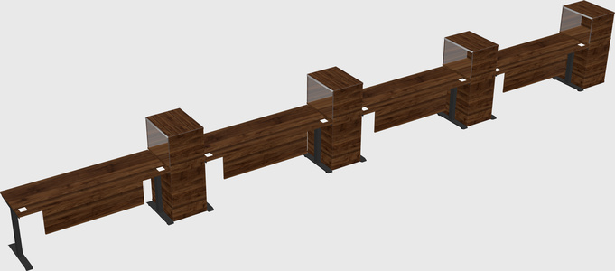 Height-adjustable desk - grade 3 w/cabinet