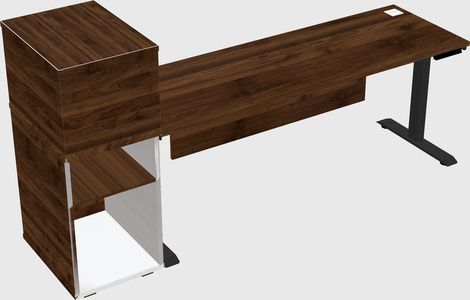 Height-adjustable desk - grade 3 w/cabinet