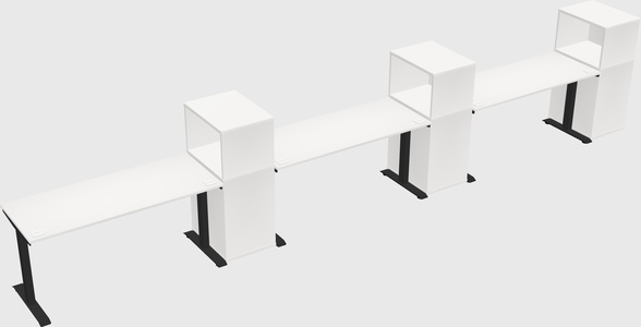 Height-adjustable desk - grade 3 w/cabinet