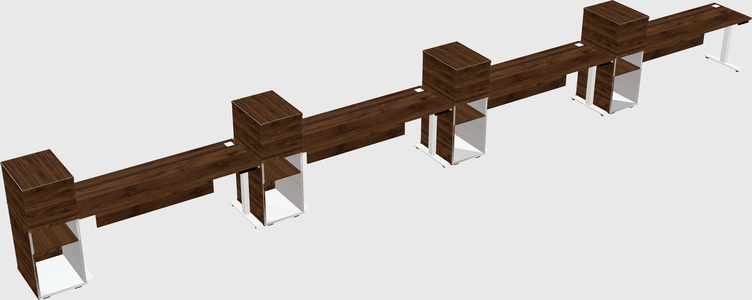 Height-adjustable desk - grade 3 w/cabinet