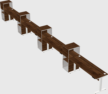 Height-adjustable desk - grade 3 w/cabinet