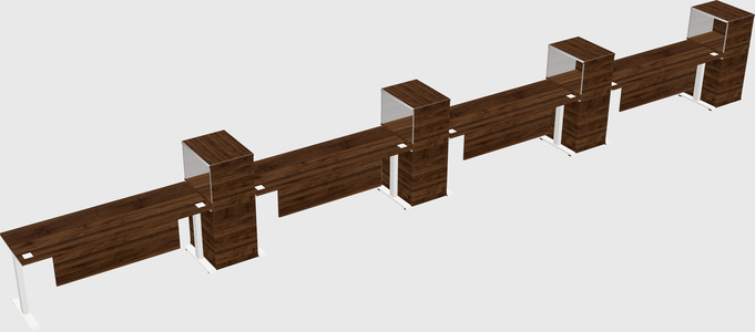 Height-adjustable desk - grade 3 w/cabinet