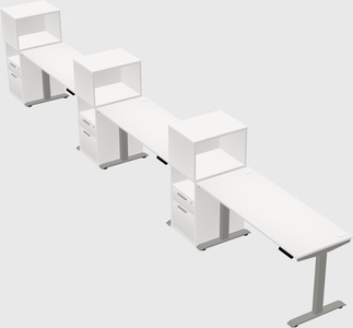 Height-adjustable desk - grade 3 w/cabinet