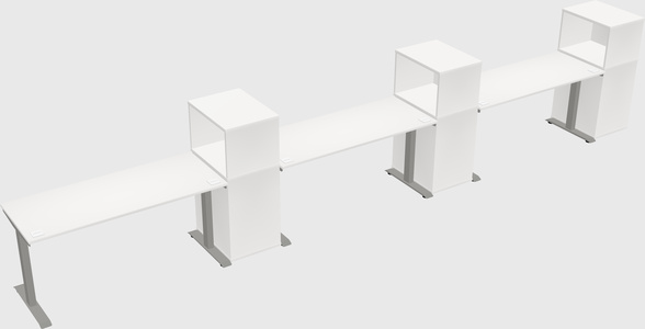 Height-adjustable desk - grade 3 w/cabinet