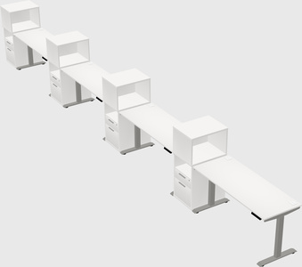Height-adjustable desk - grade 3 w/cabinet