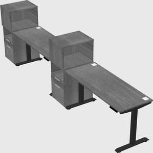 Height-adjustable desk - grade 3 w/cabinet