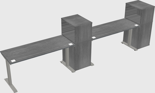 Height-adjustable desk - grade 3 w/cabinet