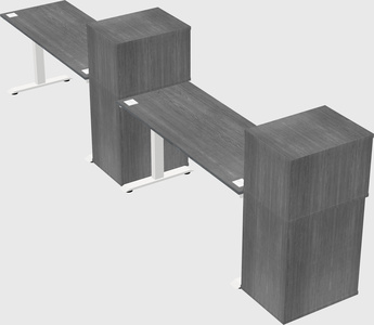 Height-adjustable desk - grade 3 w/cabinet