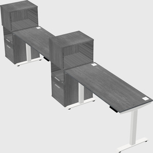 Height-adjustable desk - grade 3 w/cabinet