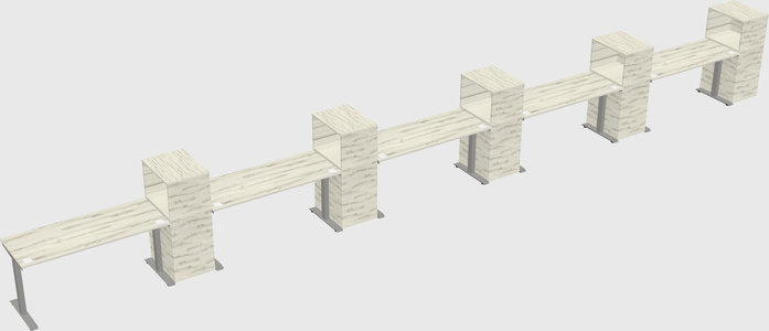 Height-adjustable desk - grade 3 w/cabinet