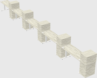 Height-adjustable desk - grade 3 w/cabinet