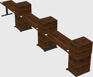 Height-adjustable desk - grade 3 w/cabinet