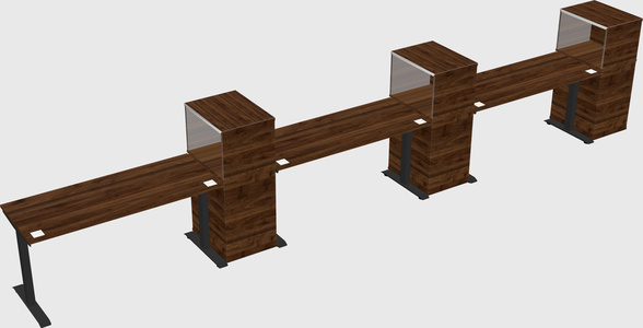Height-adjustable desk - grade 3 w/cabinet