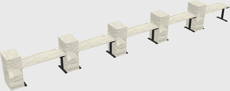 Height-adjustable desk - grade 3 w/cabinet