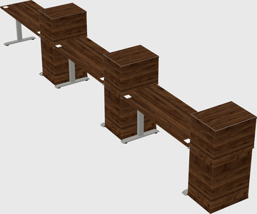 Height-adjustable desk - grade 3 w/cabinet