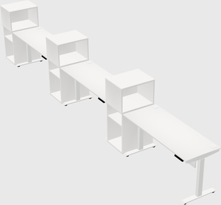 Height-adjustable desk - grade 3 w/cabinet