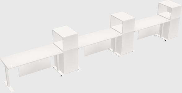 Height-adjustable desk - grade 3 w/cabinet