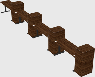 Height-adjustable desk - grade 3 w/cabinet