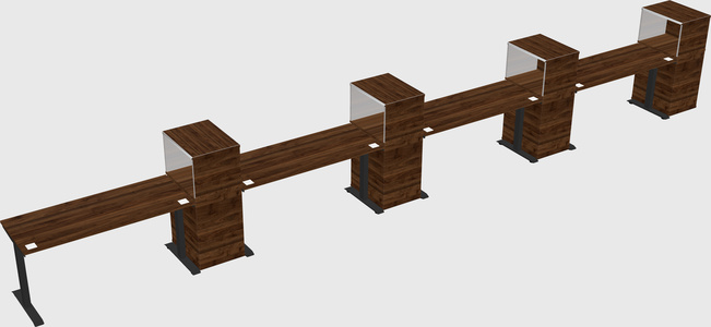 Height-adjustable desk - grade 3 w/cabinet