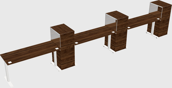 Height-adjustable desk - grade 3 w/cabinet