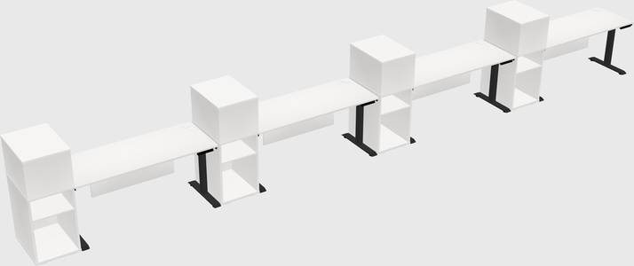 Height-adjustable Desk - Grade 3 W/cabinet