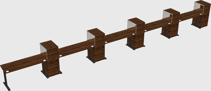 Height-adjustable desk - grade 3 w/cabinet