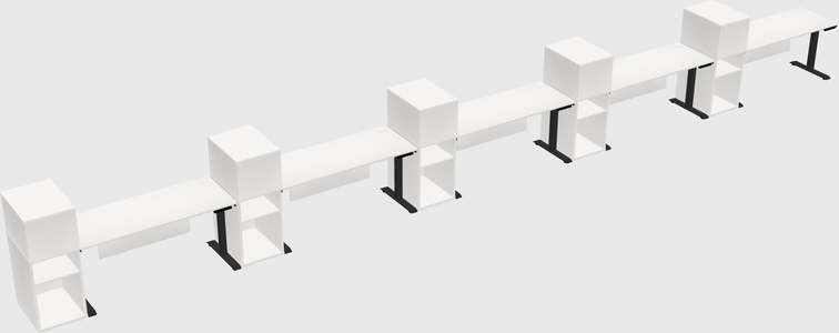 Height-adjustable Desk - Grade 3 W/cabinet