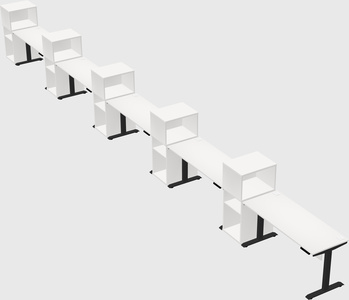 Height-adjustable desk - grade 3 w/cabinet
