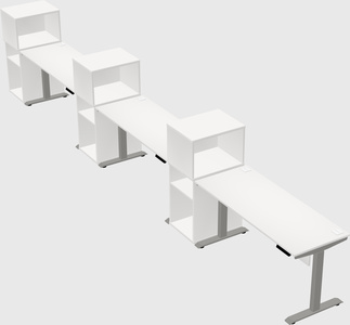 Height-adjustable desk - grade 3 w/cabinet