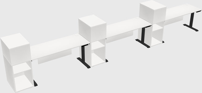 Height-adjustable Desk - Grade 3 W/cabinet