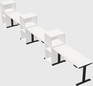 Height-adjustable desk - grade 3 w/cabinet