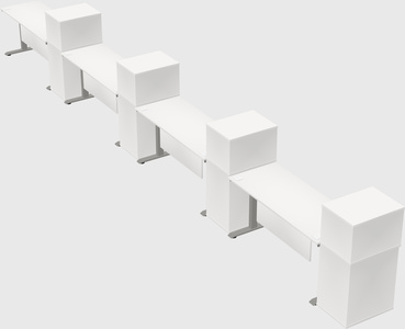 Height-adjustable desk - grade 3 w/cabinet