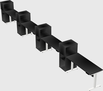 Height-adjustable desk - grade 3 w/cabinet