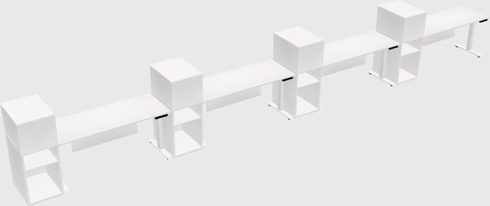 Height-adjustable Desk - Grade 3 W/cabinet