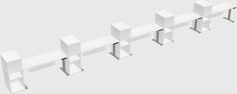 Height-adjustable Desk - Grade 3 W/cabinet