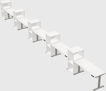 Height-adjustable desk - grade 3 w/cabinet