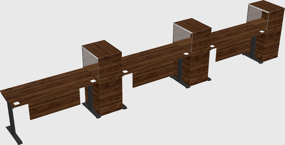 Height-adjustable desk - grade 3 w/cabinet
