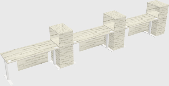 Height-adjustable desk - grade 3 w/cabinet