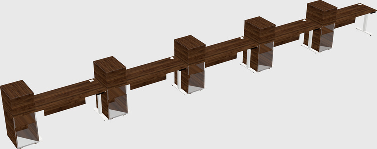 Height-adjustable desk - grade 3 w/cabinet