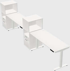 Height-adjustable desk - grade 3 w/cabinet