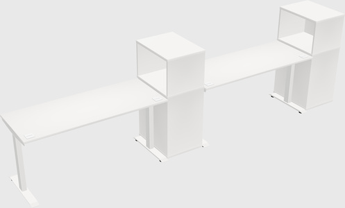 Height-adjustable desk - grade 3 w/cabinet