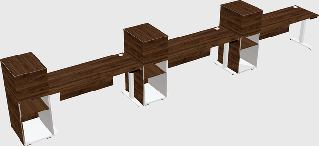 Height-adjustable desk - grade 3 w/cabinet