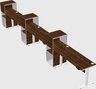 Height-adjustable desk - grade 3 w/cabinet