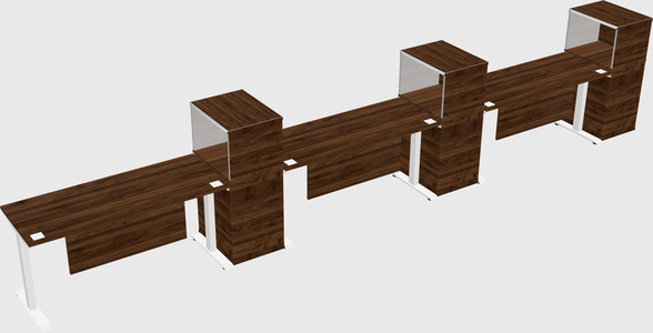 Height-adjustable desk - grade 3 w/cabinet