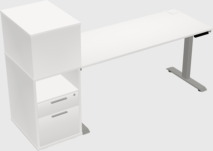 Height-adjustable desk - grade 3 w/cabinet