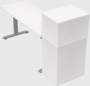 Height-adjustable desk - grade 3 w/cabinet