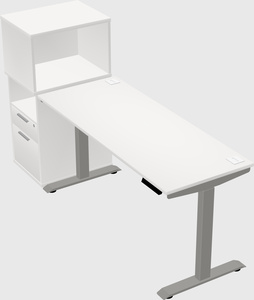 Height-adjustable desk - grade 3 w/cabinet
