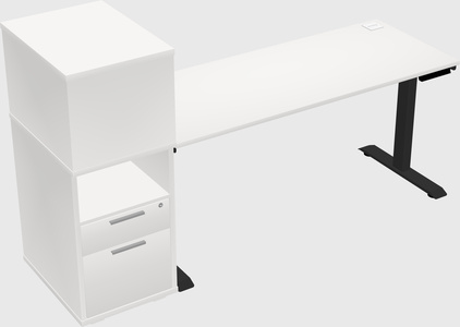 Height-adjustable desk - grade 3 w/cabinet