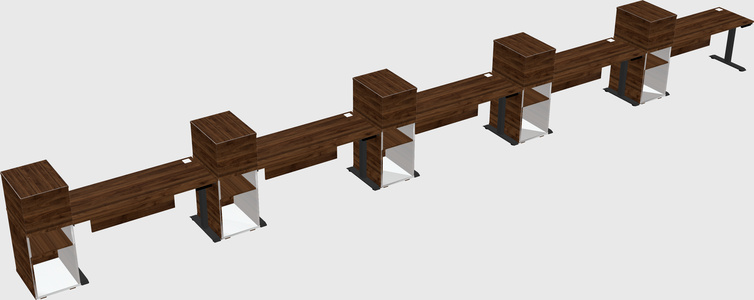 Height-adjustable desk - grade 3 w/cabinet