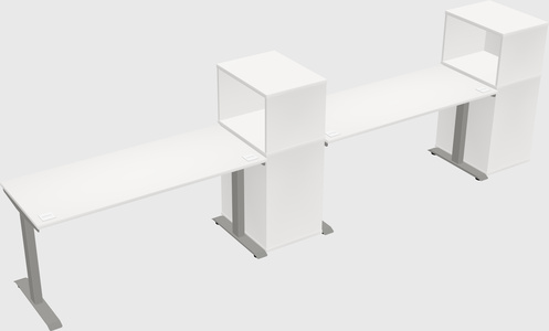 Height-adjustable desk - grade 3 w/cabinet